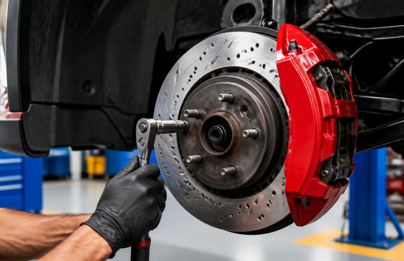 Brake rotor and caliper service
