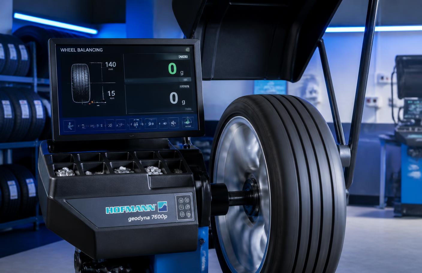 Wheel balancing machine